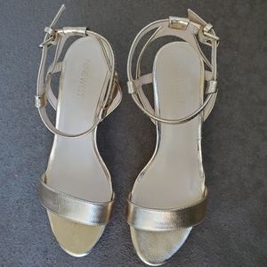 Gold Nine West Heels